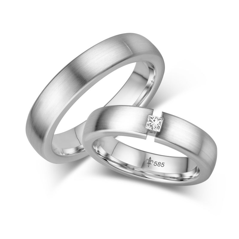 Giloy_tr_34 Trauringe Eheringe Weißgold Diamant Princess Schliff Trauringlounge