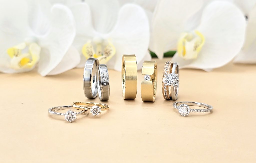 Eheringe Trauringe Verlobungsringe Weißgold Gelbgold Rotgold Diamanten Brillanten Trauringlounge Dresden