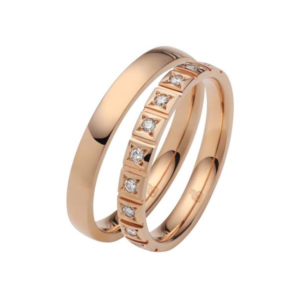 Rauschmayer Trauringe 03509-30 Roségold Brillantring Memoirering Dresden